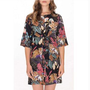 PEPALOVES Jungle Floral Mini Dress Small